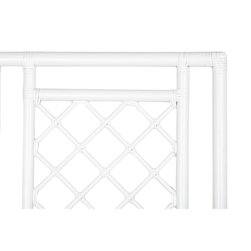 Low Profile Standard Bed, White, Queen