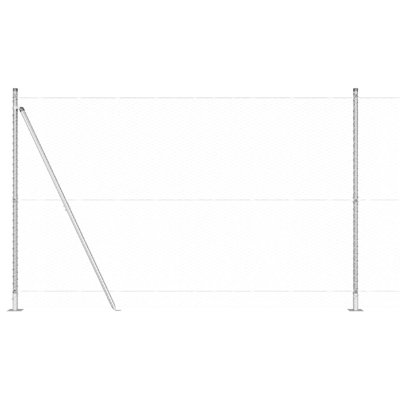 Vidaxl Fence With Posts PVC-Coated Steel
