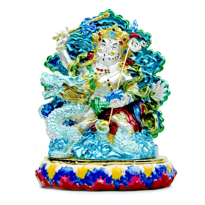 Figurine Dzambhala sur dragon