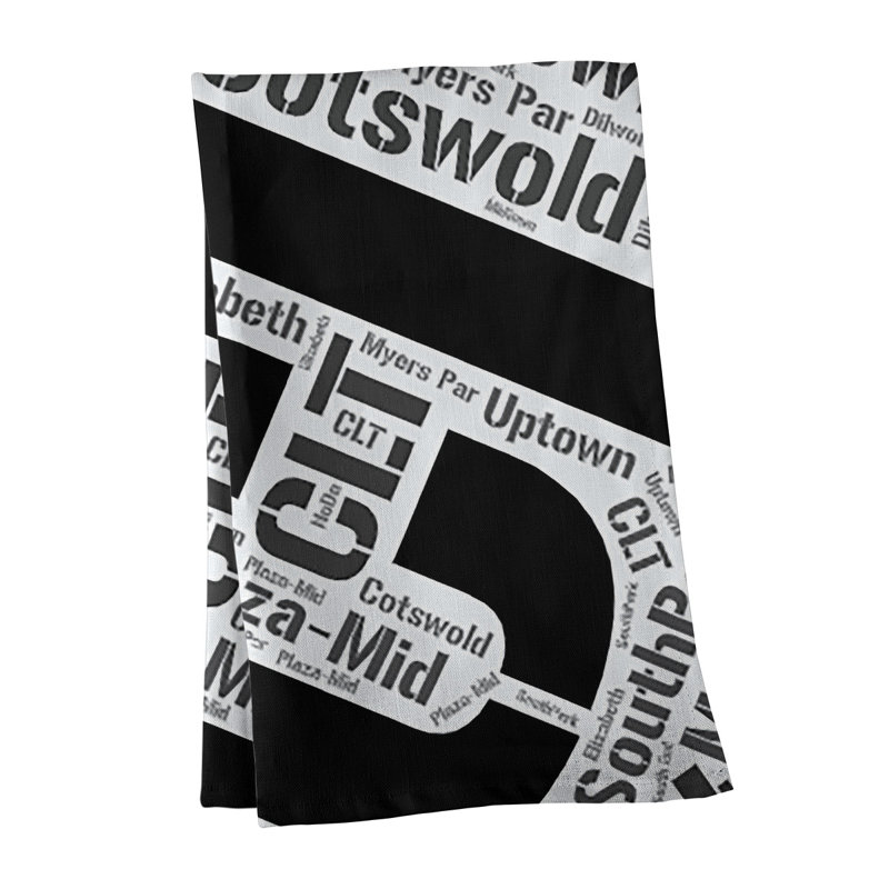 Serviette à thé « districts », Bleu, Charlotte