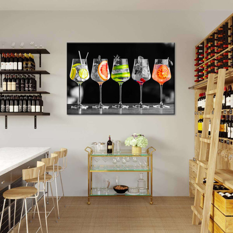 Cocktails Canvas Print, 16" H x 24" W x 1.25" D
