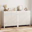 Armoire de rangement cannelée, buffet moderne avec portes et tablettes