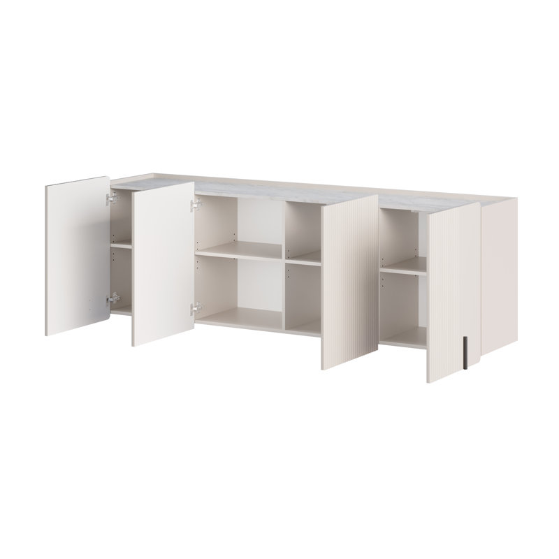 Bodhe 200cm Sideboard, Cashmere/Black