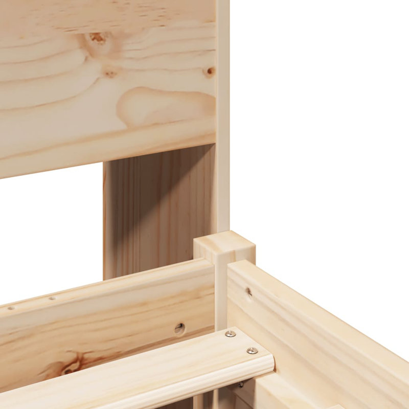 Bookcase Bed Without Mattress Solid Wood Pine, Single (3')