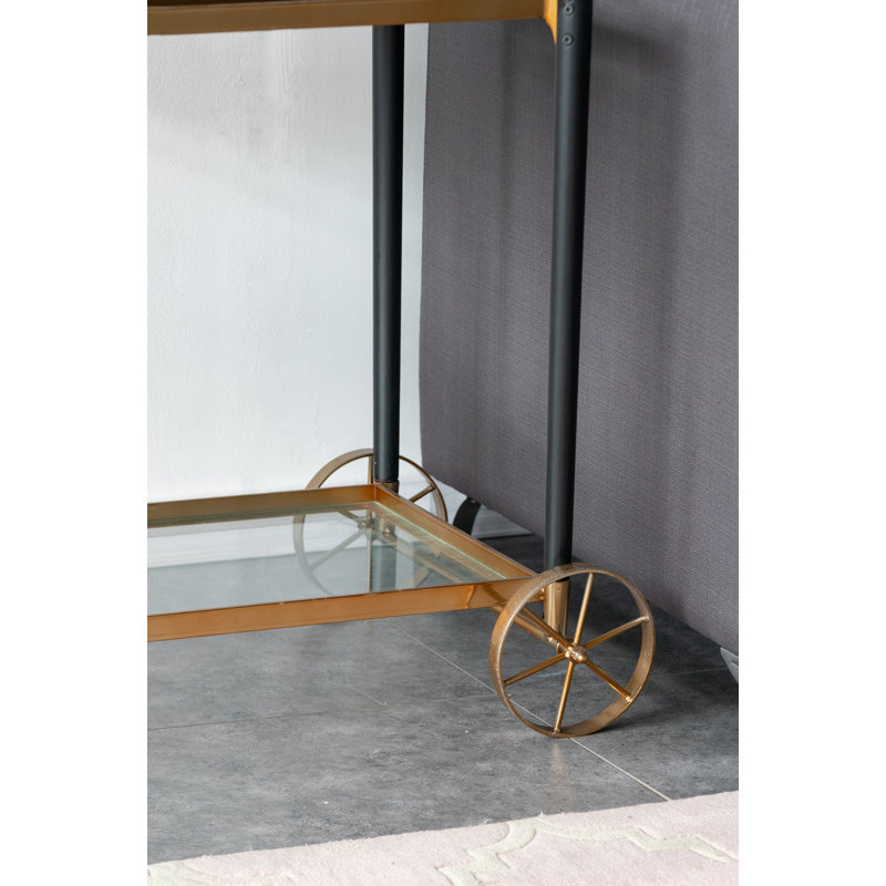 Gaddy Solid Wood Bar Cart