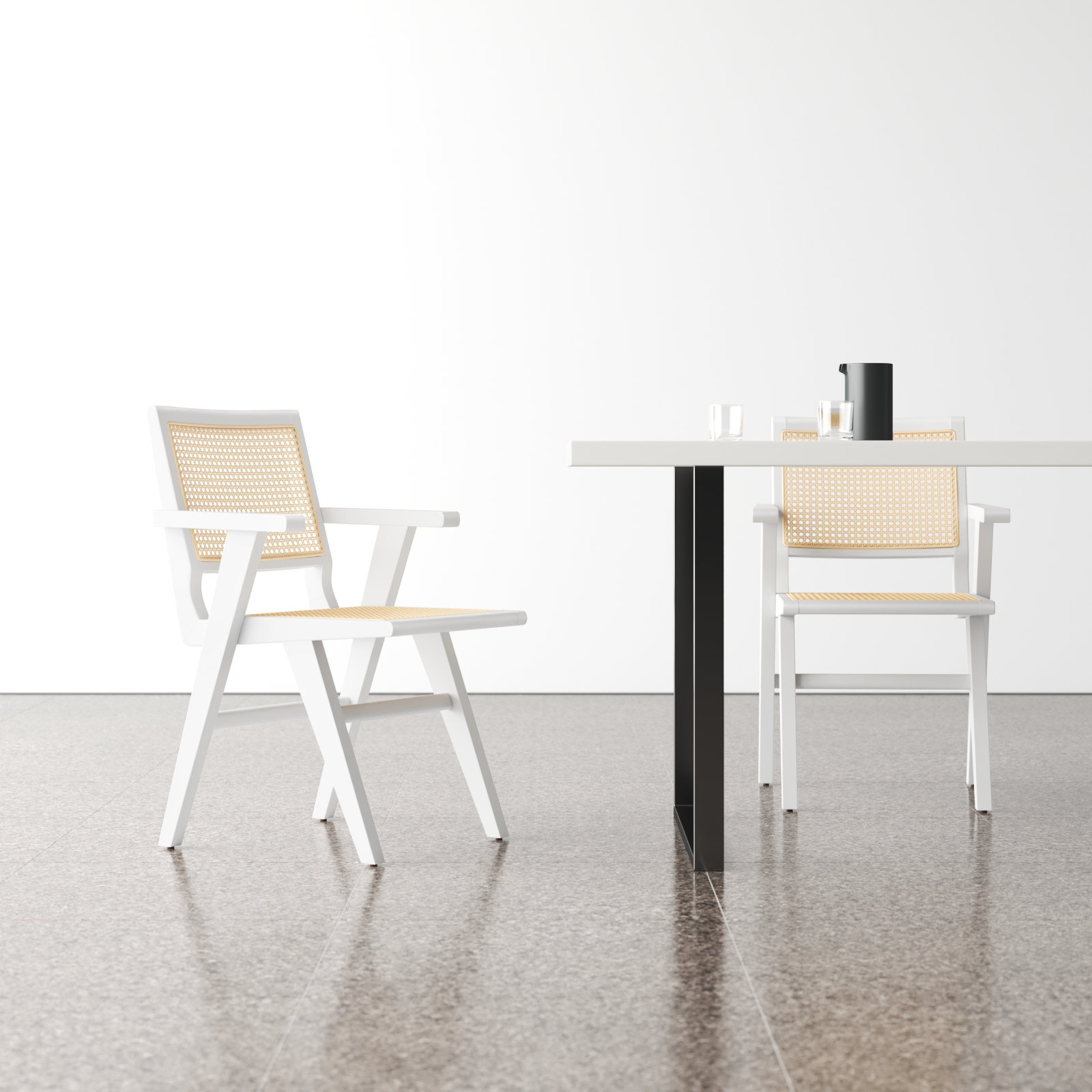Atticus Armchair, White