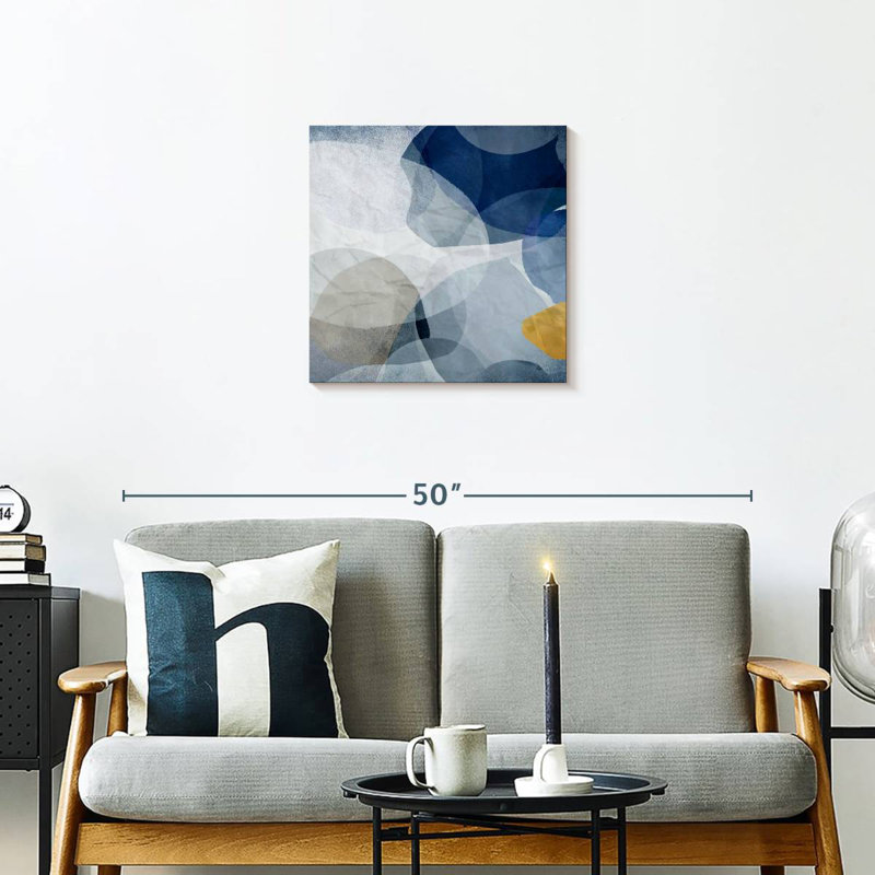 Blue Bubbles I, 20" H x 20" W