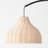 Lark 75" Modern Boho LED Arc Floor Lamp in Black with Hanging Rattan Shade-110743081