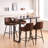 Vintage Suede Bar Stools with Armrest-1581318933