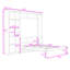 Lit escamotable en bois avec tablettes, conception pliable peu encombrante-1728178214-1728178211