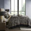 Couvre-lit 5 pièces pour grand lit - noir avec motif cachemire et housse en tissu-127224501-127224504