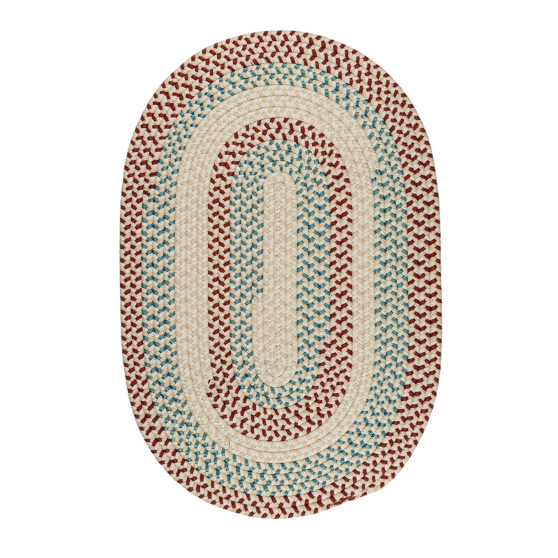 Tapis rouille / vert Carousel, Ovale 10 pi x 13 pi