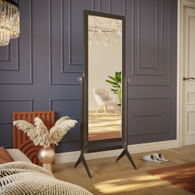 Leavens Rectangle Cheval Mirror, Black