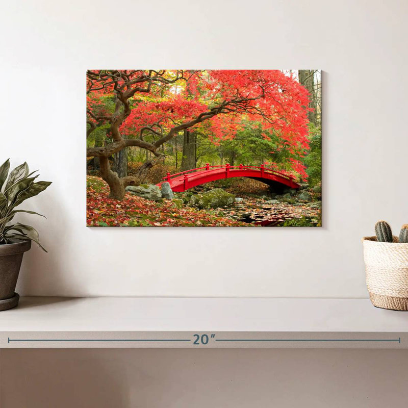Pont de jardin japonais Sireci, H 8 po x l 12 po