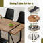 Table de salle à manger avec chaises pour 4 personnes, ensemble de table de salle à manger avec chaises en métal robustes pour petits espaces, appartement, salle à manger-294642318