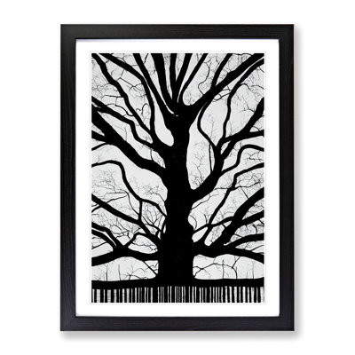 XV1022-3955X Silhouette Of A Tree No.5 - Single Picture Frame Print