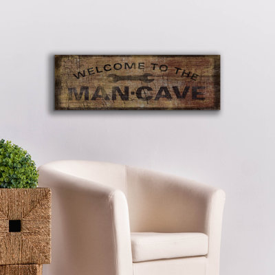 «Mancave with Wrench» par Art Licensing Studio, art épique Graffiti, 36 po x 12 po
