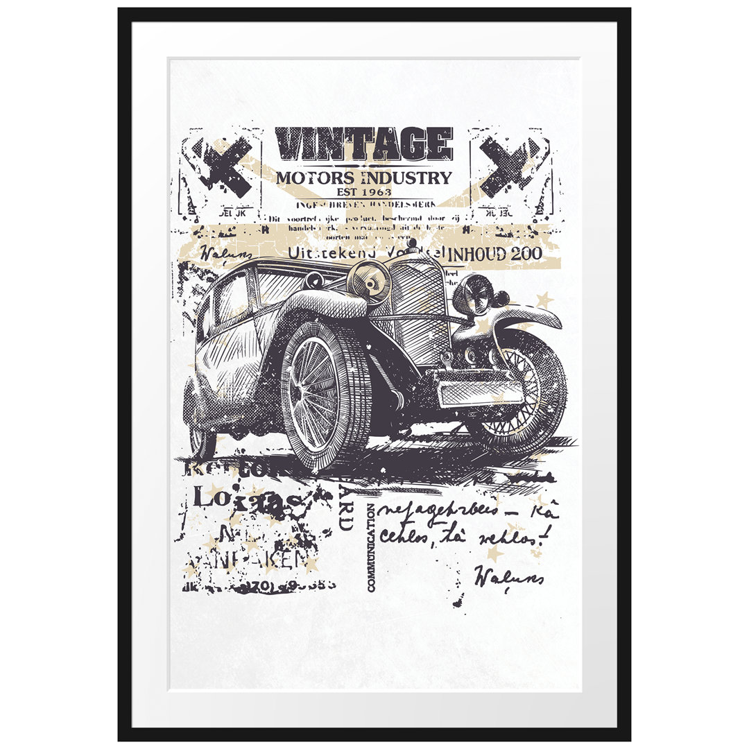 Gerahmtes Poster Vintage Light