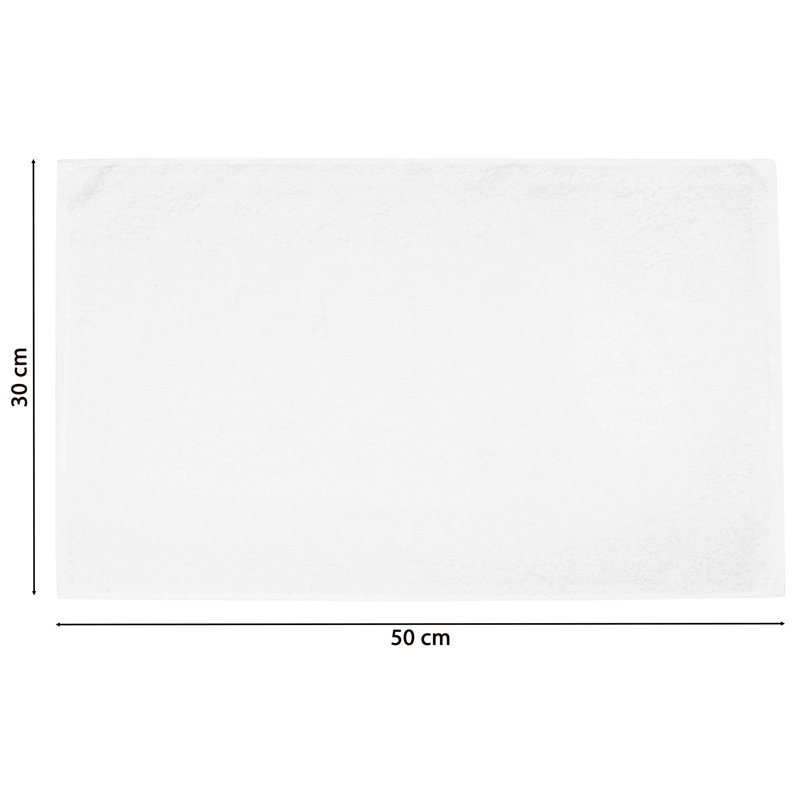 Midweight Fingertip Towel, White, 30cm W x 50cm L