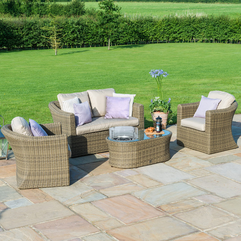 Balch 4 Seater Rattan Sofa Set