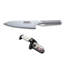 Global Classic 2 Piece Chef Knife With Sharpener Set