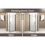 Porte de douche pivotante en verre trempé noir mat moderne
