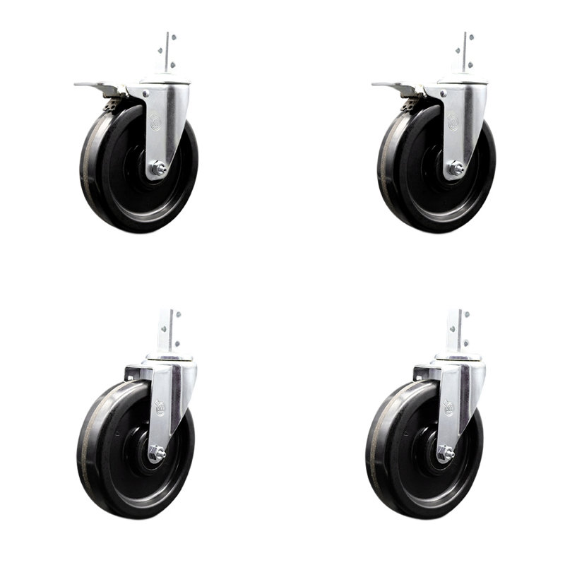 4 Piece Phenolic Swivel Caster Set