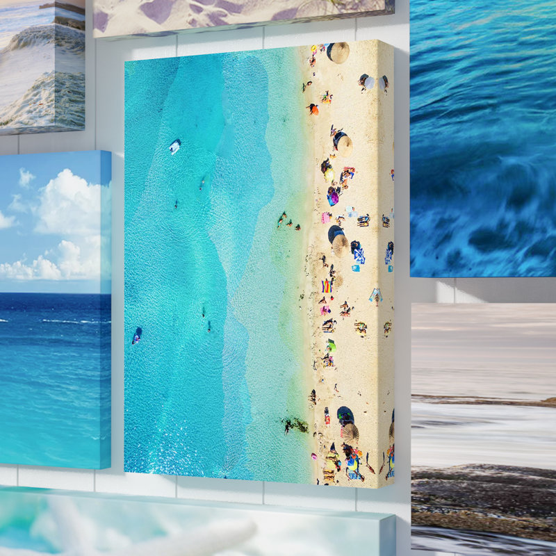 Reproduction d’art graphique sur toile tendue roman Beach, H 15 po x l 10 po x P 1,5 po