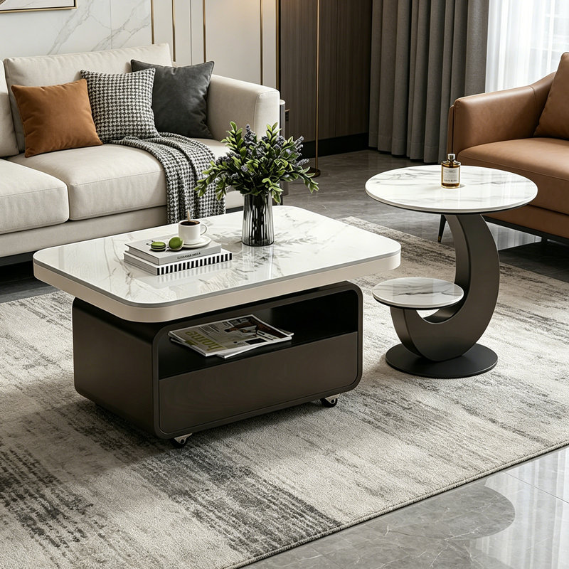 Eagan, H 18,5 po x L 31,49 po x l 15,74 po, White/Grey/Black