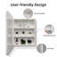 Armoire à pharmacie 24 po x 32 po à fixation murale ou encastrée en métal blanc avec miroir