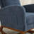Boucle Fabric Rocking Chair with Retractable Footrest, Side Pocket-1880491437