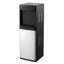 Distributeur d'eau portatif au sol 35,63 pouces 3-en-1 avec machine à glaçons en acier inoxydable noir classique
