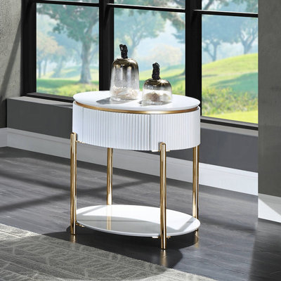 Table de bout avec pieds en métal