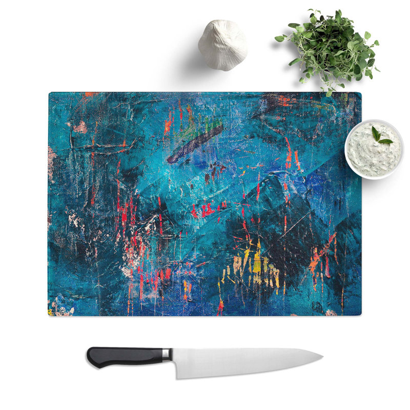 Tempered Glass Art Painting Vol.235 Chopping Board, 28.5 cm W x 20 cm L