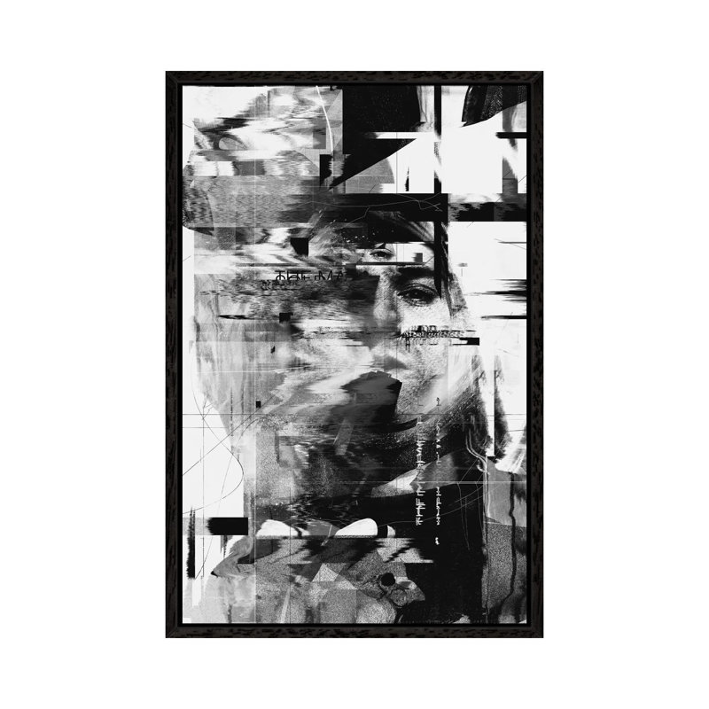 Kurt Cobain by Nicebleed - Print on Canvas, 101.6 cm H x 66.04 cm W, Black Framed