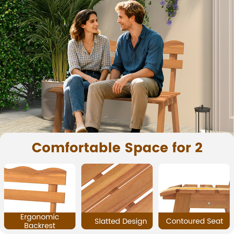 Solid Wood Outdoor Bench