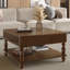 Table basse à plateau relevable avec cadre de rangement en bois massif-66499795-66499792