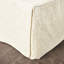 Couvre-lit grand crème 3 pièces - Coin fendu plissé, microfibre, rembourré, coin à la mode, plissé, microfibre sur le devant et le dos, traitement-120944949-120944951