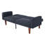 Canapé-lit en cuir synthétique 68,1 po, gris-2121383855