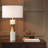 Lampe marbre blanc