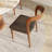 5Pcs Kitchen Dining Table Set Farmhouse Round Pedestal (1 Table 4 Upholstered Chairs)-1951168871-1951025760
