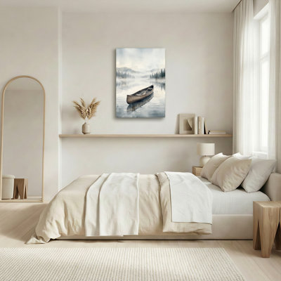 «Misty Lake», reproduction d'art sur toile, ensemble de 1