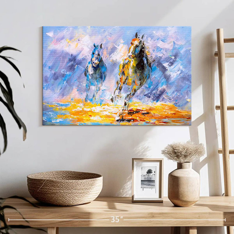 Huile de cheval Brampt, H 16 po x l 24 po