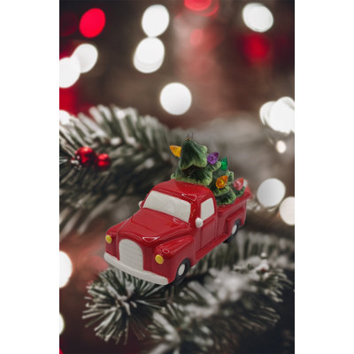 Christmas Ceramic Ornament - Christmas Tree Delivery Truck by  F07N7-12