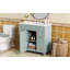 Meuble-lavabo vert de 36 pouces avec lavabo en céramique, structure en bois massif, portes à fermeture en douceur et beaucoup de rangement pour les salles de bain modernes-784140543-784140540