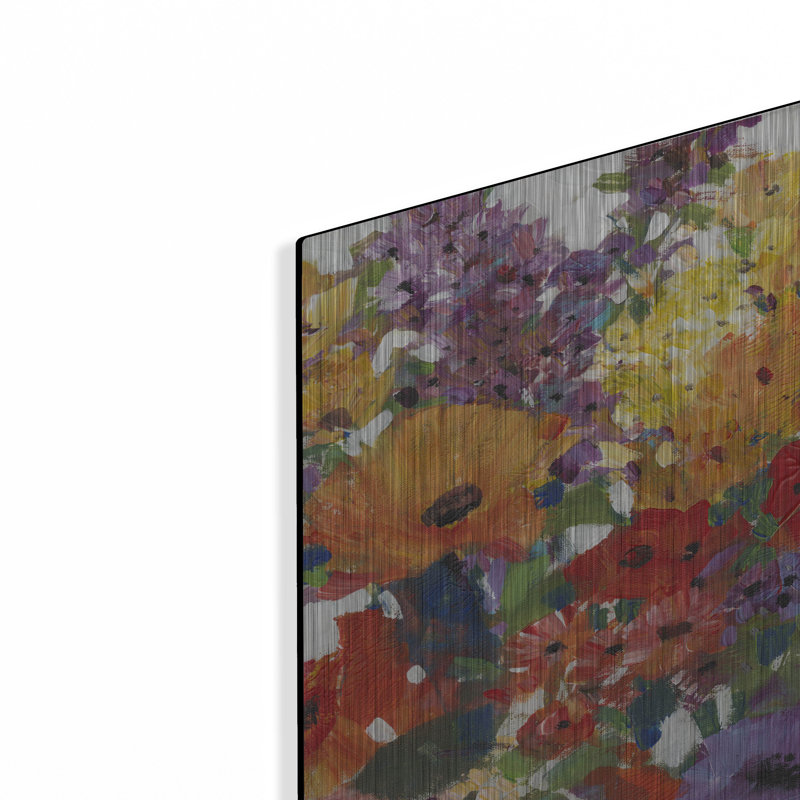 «Fresh Floral I» par Tim O'Toole, art mural en métal, H 16 po x l 12 po