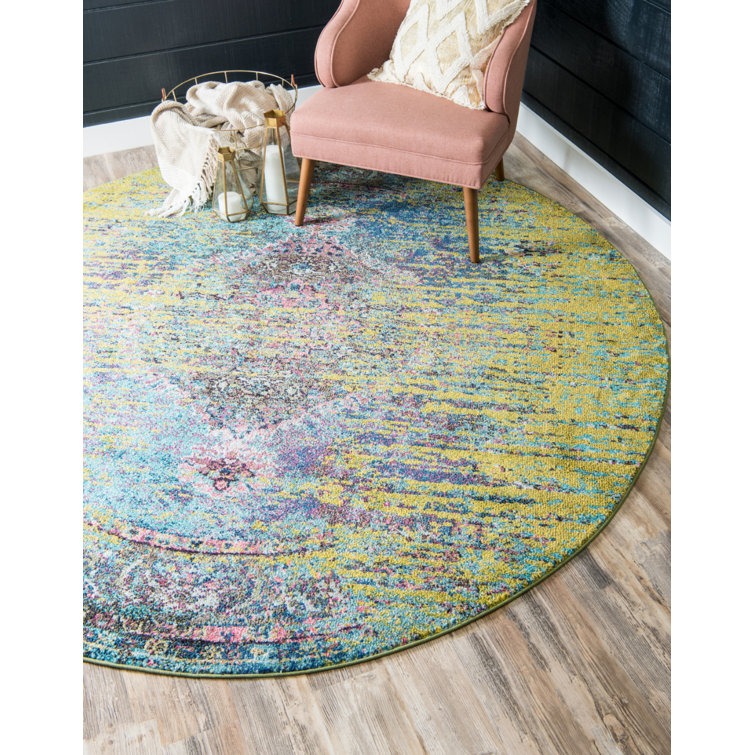 Dimonetta Washable Abstract Indoor Rug