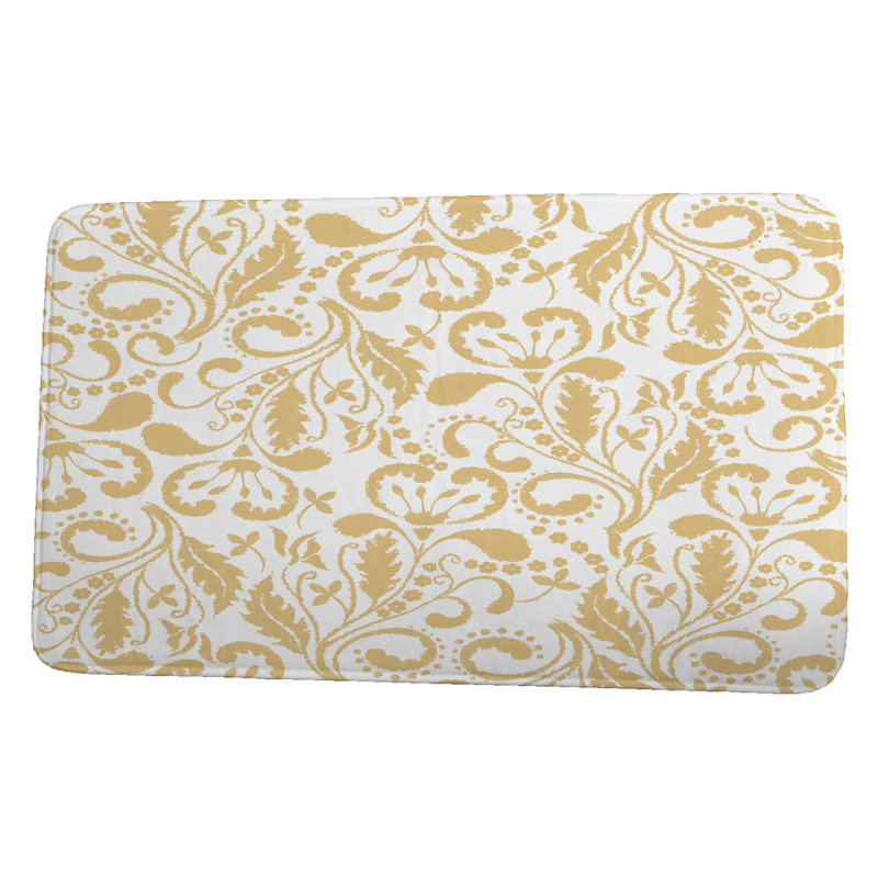 Tapis de bain Luellen, l 21 po x L 34 po, Jaune