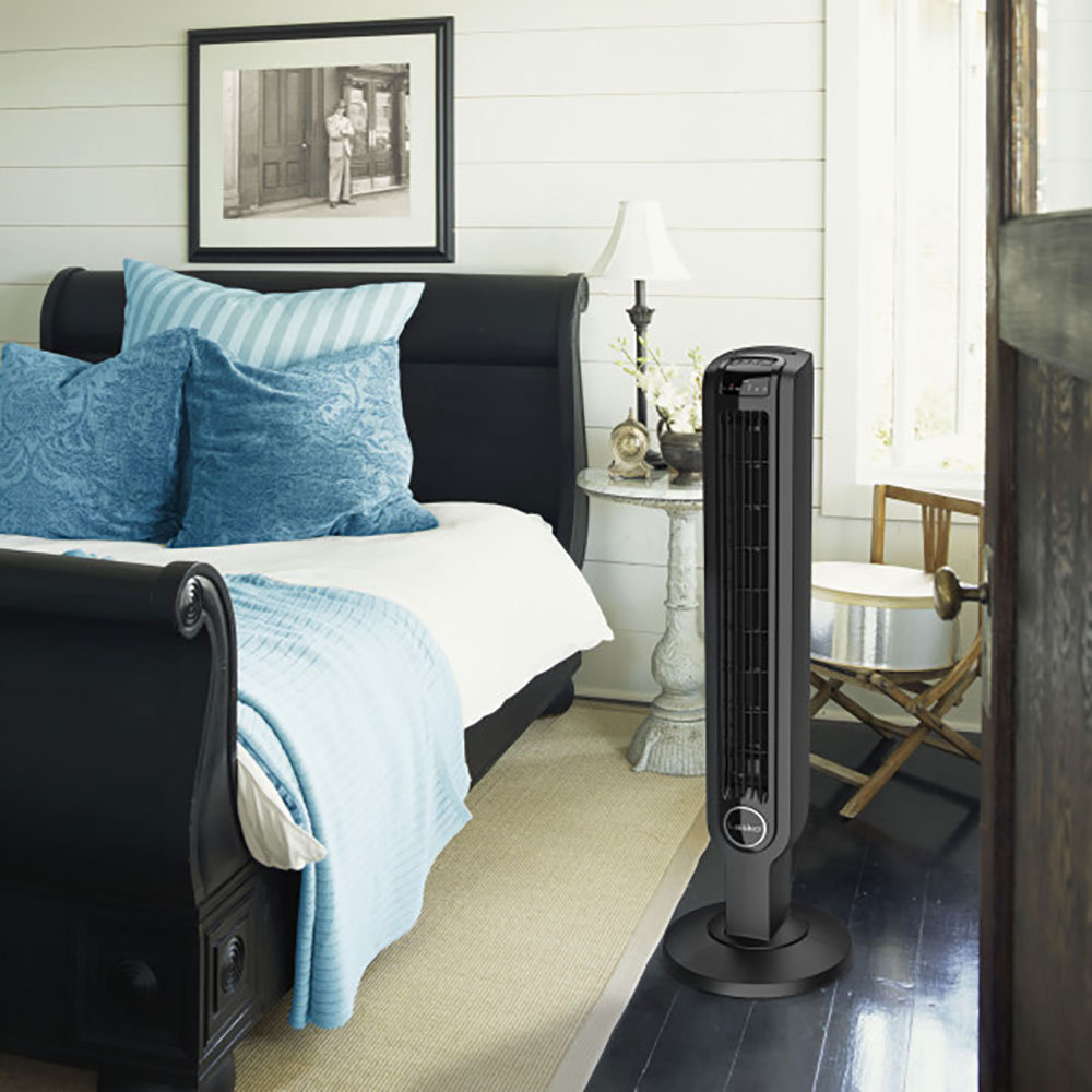 Lasko 36 In 3 Speed Oscillating Tower Fan with Remote Control and Ionizer,  Black - Wayfair Canada