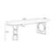 Bureau brun en demi-cercle en bois massif-130910277